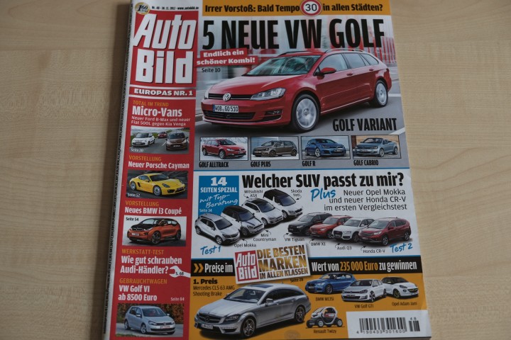 Deckblatt Auto Bild (48/2012)
